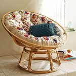 Cane Papasan Comfortable Folding Chair with Cushion (Cane Natural)