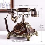 European Rotary Corded Antique Telephone Old Vintage Rotary Dial Phone Handset Turntable Telephone Office Telephone Antique Landline - Image 4