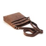 Real Leather 9.5" Inch Sling Cross-BodyBag for Girls And Women - Brown - Image 3