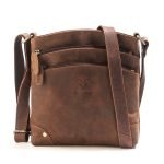 Real Leather 9.5" Inch Sling Cross-BodyBag for Girls And Women - Brown - Image 5