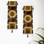 Dhokra & Warli Handpainted Wooden Wall Hanging Set - Wall Hanging decor Home Decorative Items - Image 2