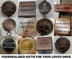 Vintage Thoreau Go Confidently Quote Antique Brass Compass 2" with Shesham Wooden Box (Multicolour) - Image 6