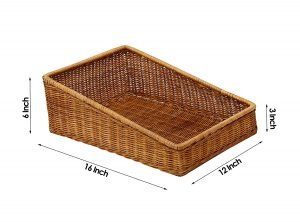 Wicker Basket Organizer Basket Suitable for Cloth, Storage Basket, Bin Organizer - Image 3
