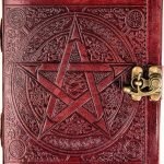 Unique Handmade Leather Diary Embossed with star, journey double wolf Diary with Antique Lock for Artist Sketchbook, Scrapbook, Drawing, Writing etc
