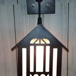 Wooden Hut Shape Wall Light Lamp/Wall Mount Lamp for Home Livingroom, Bedroom, Balcony/Restaurant/Office/Hotels (Pack of 2)