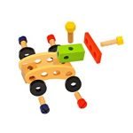 Wooden Tool Kit Set w| Pretend Play Portable Construction Tools Kit Toys for Kids | 33 Piece (3-8 Years) - Image 4