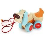 Wooden Bruno- The Dog Pull Along Toy (1 Year+) with Attached String- Encourage Walking, Develop Hand-Eye Coordination, Build Gross Motor Skills