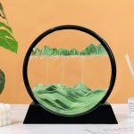 Moving Sand Art Picture Glass Liquid Painting 3D Natural Landscape showpieces for Home Decor Antique Gifts for Kids Office Desktop Decoration Desk Table Decorative Items - Image 4