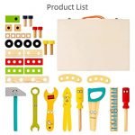 Wooden Tool Kit Set w| Pretend Play Portable Construction Tools Kit Toys for Kids | 33 Piece (3-8 Years) - Image 2