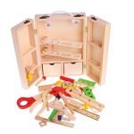 Wooden Carpenter Tool Box Children Portable Educational Construction Toys for Kids (Multi-Color) - Image 6