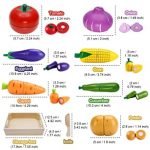 Wooden Play Food for Kids Kitchen toys for toddlers Cutting Pretend Toy Food wooden Fruits Vegetables Gift for Boys Girls Educational Toys - Image 7