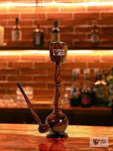 Decoration Items for Home Party Wood Hookah 10 inch | Ecofriendly Handicraft Decor Items, Show Pieces for Home Decor Living Room bar sheesham Wood and Brass Special Addition Hookah Pot - Image 2