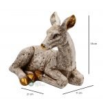 Resin 6" Deer Statue Showpiece Antique Finish Table Accent Collectible Figurines For Home Interior Decor Item Handicraft Wild Animal, Multi Colour - Image 5