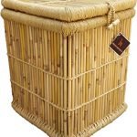 Eco-Friendly Natural Bamboo Cane Jute Rope Hand Made Laundry Basket/Wicker/Storage Box-I Piece