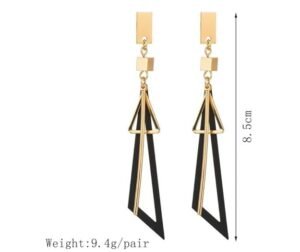 Hollow Triangle Long Geometric Drop Earrings for Girls & Women - Image 5