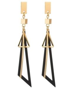 Hollow Triangle Long Geometric Drop Earrings for Girls & Women