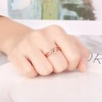 Valentine Gift for Girlfriend Latest Stylish Rose Gold Plated Adjustable Solitaire Ring for Women and Girls - Image 3