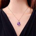 Women's Crystal Heart Pendant Necklace With Zircon Stones - Image 2