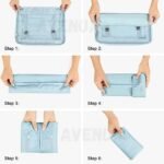 7pcs Set Travel Organizer Packing Cubes Lightweight Travel Luggage Organizers with Laundry Bag or Toiletry Bag Laundry Organiser (7 PCS, Light Blue, Polyester) - Image 2