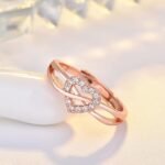 Valentine Gift for Girlfriend Latest Stylish Rose Gold Plated Adjustable Solitaire Ring for Women and Girls - Image 4