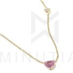 Love Heart Shape With Pink & White Diam Pendant Necklace for Girls And Women with Extendable Chain - Image 6