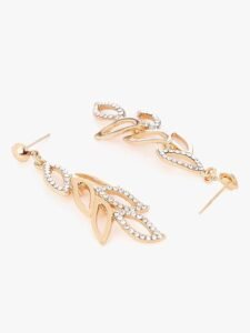 Earrings for Women and Girls | Fashion Multicolor Crystal and Opal Drop | Rose Gold Plated | Oval Shaped Drop Earrings - Image 2