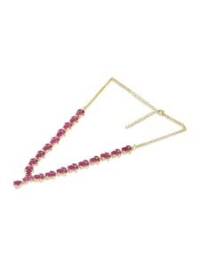 Delicate Ruby Necklace Set For Women - Image 3