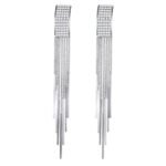 Stylish Italian Designer Gold and Silver Plated Tassel Earrings for Women