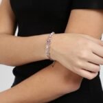 Bracelet for Women and Girls | Fashion Multicolor Crystal Bracelets for Women and Girls | Heart Shaped Silver Toned Bracelet | Birthday Gift for Girls and Women - Image 6