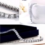 Bracelet for Women and Girls | White Crystal Bracelets for Women Swiss Zircon Bracelet | Birthday Gift for Girls & Women Anniversary Gift for Wife - Image 3