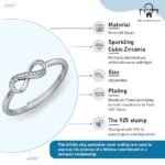 Sterling Silver Rings for Women, Infinity Ring for Women & Girls, Stylish Rings for Women, Infinite Love Proposal Ring for Girlfriend Free Size - Image 6