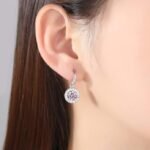 Earrings for Women & Girls | Fashion White Crystal and Pearl Drop Earring | Silver Tone Round Shaped Drop Earrings | Accessories Jewellery | Birthday & Anniversary Gift - Image 7