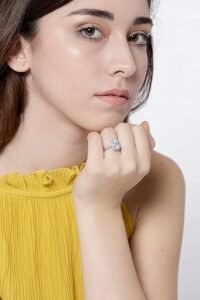 Stylish Silver Plated Solitaire Crystal Ring for Women and Girls - Image 2