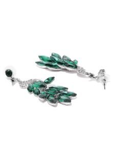 Swiss Zircon Peacock Earings Fashion Earrings for Girls and WomenColor: Green Material: Silver Plated It is advisable to store jewellery in a zip lock pouch (air tight pouch), keep away from water perfume and other chemicals and clean it with dry and soft cloth Aaa swiss zircon stud Lead and nickel free as per international standards Hi quality plating for long lasting finish - Image 5
