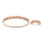 Rhodium-Plated Teardrop & Square Shaped American Diamond Studded Kada Bracelet For Girls and Women - Image 2