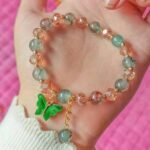 1 PC Butterfly Sparkly Crystal Beads Tassel Bracelet With Cute Enamel Butterfly Charms for Girls/Teens/Women - Image 2