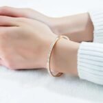 18K Gold Plated Stainless Steel Openable Crystal Bracelet | Latest Stylish Cuff Bangle | Love Friendship Couples Gifts for Women Girls Mother Sister Wife Girlfriend - Image 3