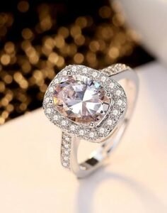 Stylish Silver Plated Solitaire Crystal Ring for Women and Girls - Image 4