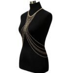 Harness Body Chain Bra Crossover Sexy Body Jewelry Bikini Chains Necklace for Women and Girls (Gold) - Image 7