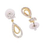 Women's/Girls 24K Gold Plated Sparkling Nakshatra Drop Dangle Brass Metal Earrings (Golden) - Image 2