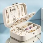 Jewellery Organisers Box PU Leather Storage Case for Rings, Earrings, Necklace Jewelry Organizer for Women Travel - Image 5