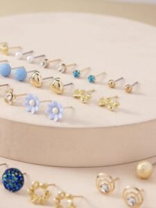 30 Pairs Earrings Combo Set Latest Stylish Crystal Pearl Earrings for Women and Girls - Image 4