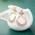 Stylish Fancy Golden Gold Plated Earrings for Women - Image 4