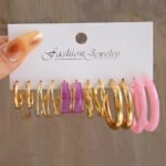 18 pairs Combo Celebrity Inspired Trendy Latest Stylish Gold Plated Crystal Pearl Hoop and Butterfly Drop Earrings for Women and Girls - Image 4