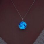 Glow in The Dark Full Moon Pendant | Silver-Toned Cable Chain Celestial Round Moonstone Pendant Necklace | Gift for Women and Girls - Image 5