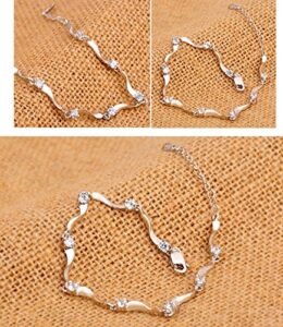 Crystal Silver Plated Bracelet for Women and Girls - Image 3
