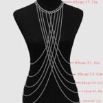 Harness Body Chain Bra Crossover Sexy Body Jewelry Bikini Chains Necklace for Women and Girls (Gold) - Image 2