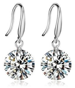 Enchanting Light Weight Cubic Zircon Crystal Drop Earrings for Women and Girls, for Daily Use, Office Use