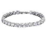 Bracelet for Women and Girls | White Crystal Bracelets for Women Swiss Zircon Bracelet | Birthday Gift for Girls & Women Anniversary Gift for Wife
