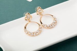 Stylish Fancy Golden Gold Plated Earrings for Women - Image 2